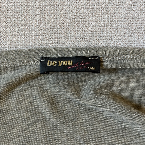 Silver Mid-length Open Front Sweater with Belt - Picture 9 of 10